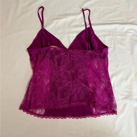 VICTORIA'S SECRET SILK CAMISOLE Lace Tank Top - Picture 4 of 4